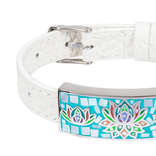 Фото Браслет на белом кожанном ремешке Fiore Luna Classic Fiore Luna CB03596-1A