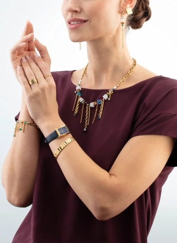 Фото Серьги Sunray Cube Couture gold multicolour Coeur de Lion 3020/21-1516