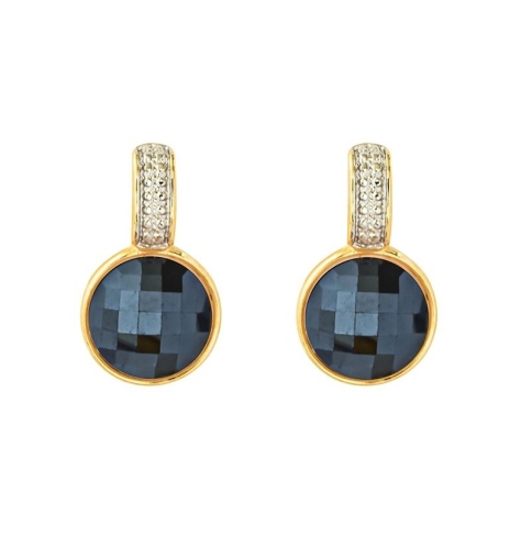 Фото Серьги pearl black agate Possebon A3091.4 BW/G