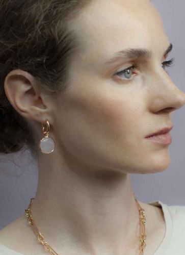 Фото Серьги ROSE QUARTZ Elegia Fiore Luna LE1118 R/G