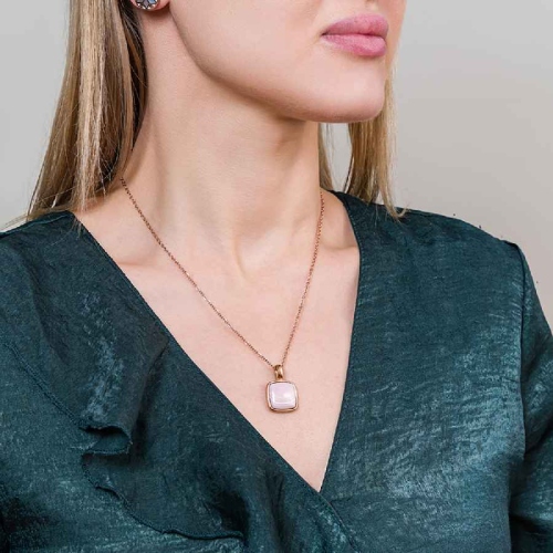 Фото Колье Куб SHELL ROSE Art Deco Fiore Luna BP02914-3 R/RG