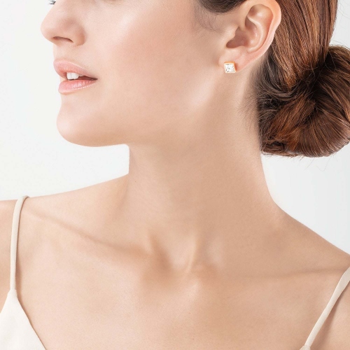 Фото Серьги Crystal-Rose gold Coeur de Lion 0500/21-1822