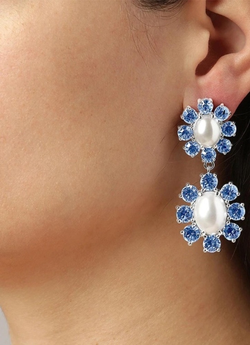 Серьги LINA SS LIGHT SAPPHIRE / CRYSTAL НЕТ В ФИДЕ DYRBERG/KERN 460505