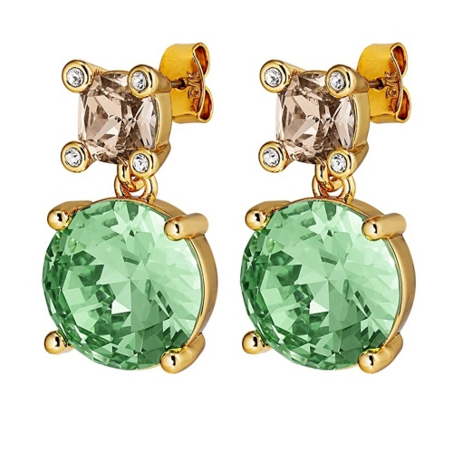 Серьги NICOLA SG LIGHT GREEN/GOLDEN