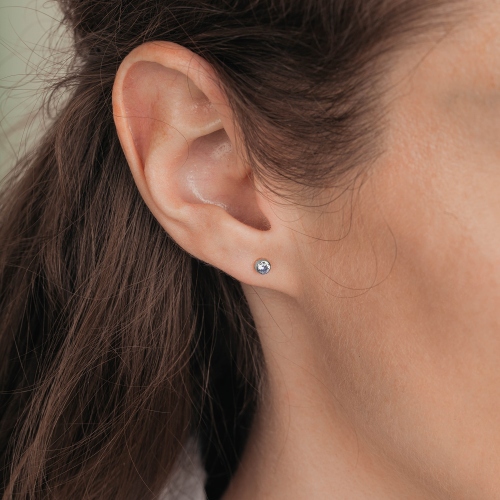 Фото Пусеты Cubic zirconia Ske Blue Fiore Luna Classic SWE0128 SB S
