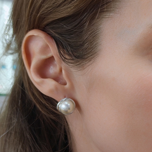 Серьги WHITE PEARL Fiore Luna ACE29685-02 S