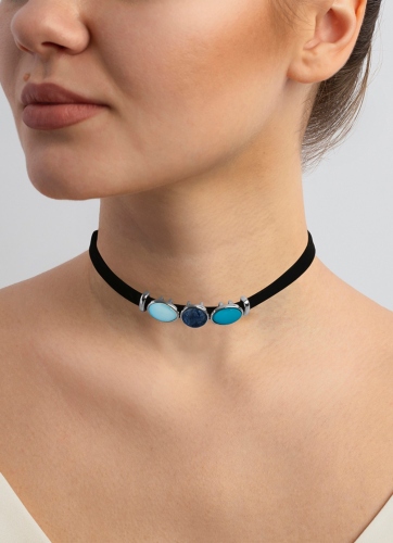 Фото Колье madre azul/pearl sodalite/opaline Possebon B0207.20.22.25 BL/BW/S