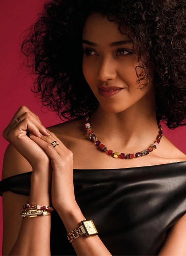 Фото Колье GeoCUBE Precious statement gold-red 3039/10-0316