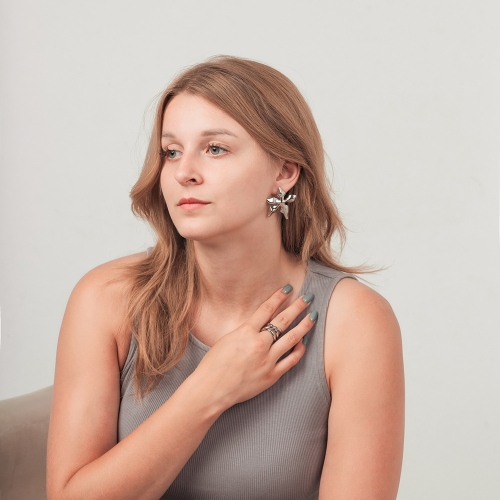 Серьги Цветок Fiore Luna AWE2712-S