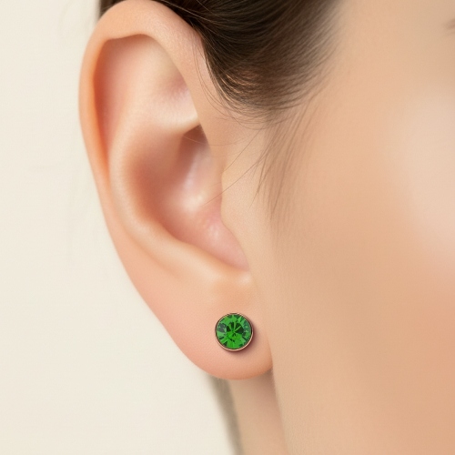 Пусеты Fern Green Fiore Luna SWE298 FG RG