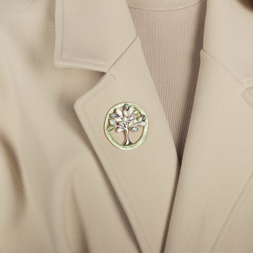 Брошь Дерево в круге