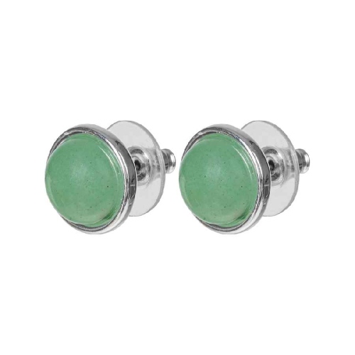 Фото Пусеты GREEN AVENTURINE Elegia Fiore Luna LE1109 G/S