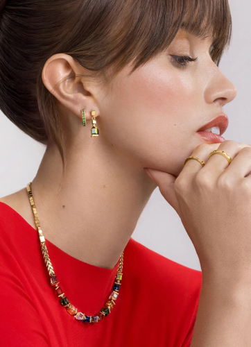 Фото Серьги Multicolour Gold Coeur de Lion 2100/21-1516