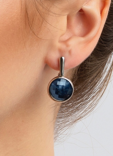 Фото Серьги pearl sodalite Possebon A1993.22 BL/S