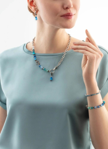 Фото Серьги Blue-Turquoise Coeur de Lion 4712/21-0706