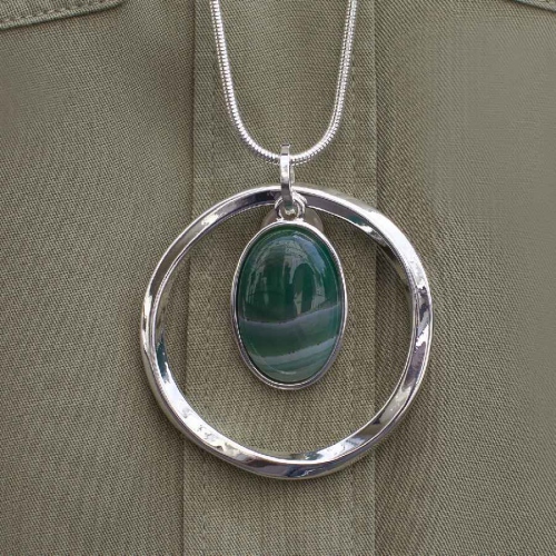 Фото Колье GREEN QUARTZ Elegia Fiore Luna LN5144 G/S