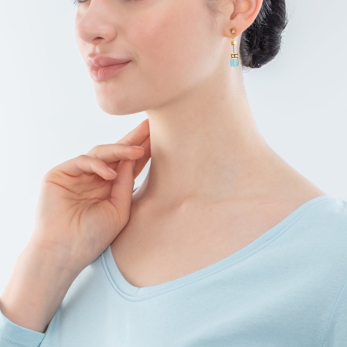 Фото Серьги Turquoise-Gold Coeur de Lion 2838/21-0616