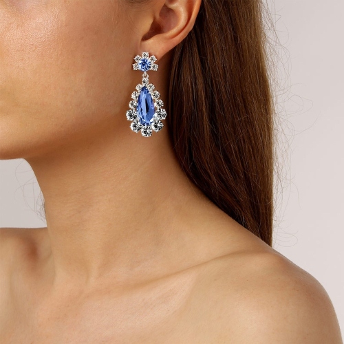 Серьги LUCIA SS LIGHT BLUE/CRYSTAL