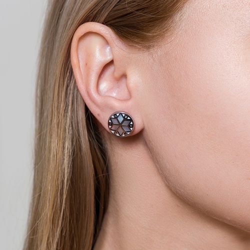 Фото Серьги MANDALA Art Deco Fiore Luna AE03197-1 BL/S