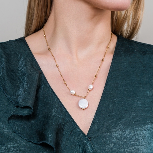 Фото Колье AGAT ROSE Art Deco Fiore Luna BP03181-3 R/G