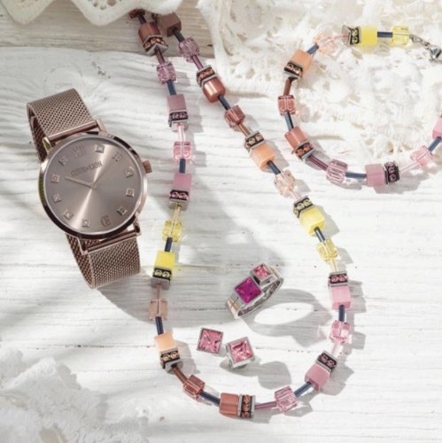 Фото Кольцо Brilliant Square Small Silver Light Pink COEUR DE LION 0501/40-1917 52