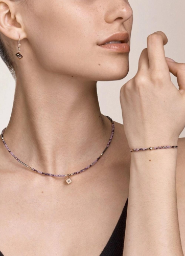 Фото Серьги Amethyst Rose Gold Coeur de Lion 5080/20-0846