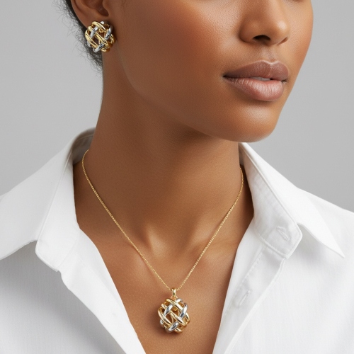 Комплект колье+серьги Fiore Luna SG205896E-001 G