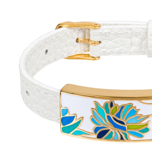 Фото Браслет на белом кожанном ремешке Fiore Luna Classic Fiore Luna CB03599-23A