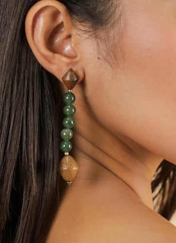 Фото Серьги Permanents Aventurine Nature Bijoux 12-90064