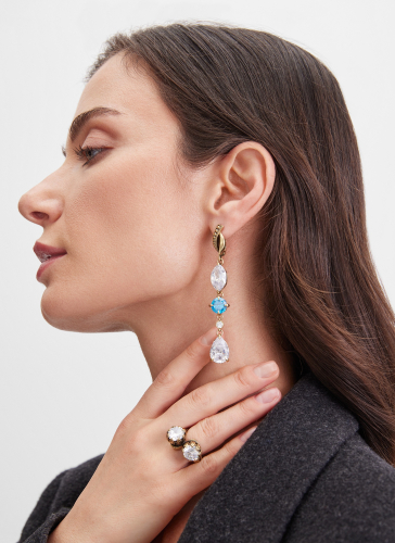 Фото Серьги SEGRETI DELL'OCEANO Fiore di Firenze OR0588-0431 ACQUAMARINA