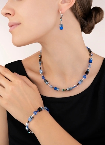 Фото Колье GeoCUBE cobalt blue Coeur de Lion 4014/10-0712