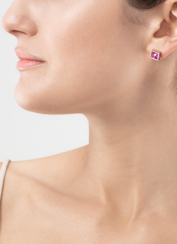 Фото Серьги Pink-Silver Coeur de Lion 0500/21-0417