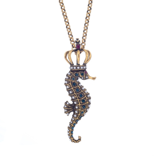 Фото Колье Alcozer&J жемчуг гранат кристаллы Swarovski  AL-C3991C