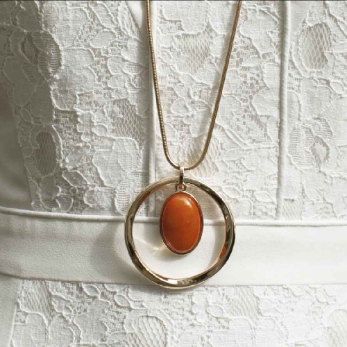 Фото Колье ORANGE OPAL Elegia Fiore Luna LN5140 R/G