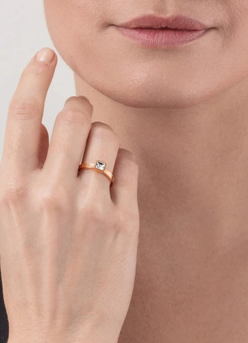 Фото Кольцо Crystal-Rose gold Coeur de Lion 0501/40-1822 56