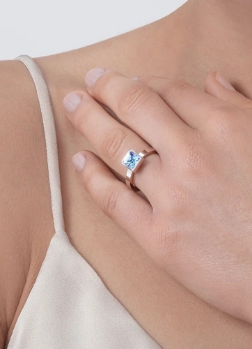 Фото Кольцо Light Blue-Silver Coeur de Lion 0500/40-0741 60