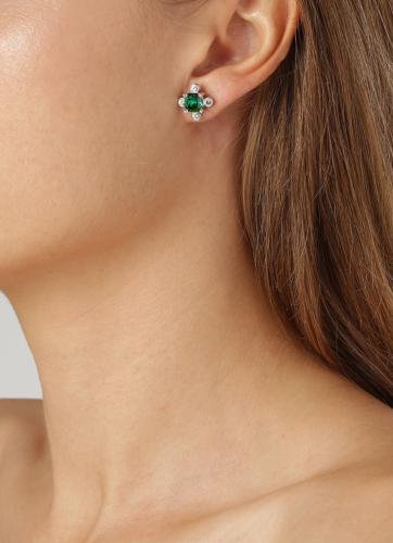 Фото Серьги GIGI SS EMERALD GREEN Dyrberg Kern 430049