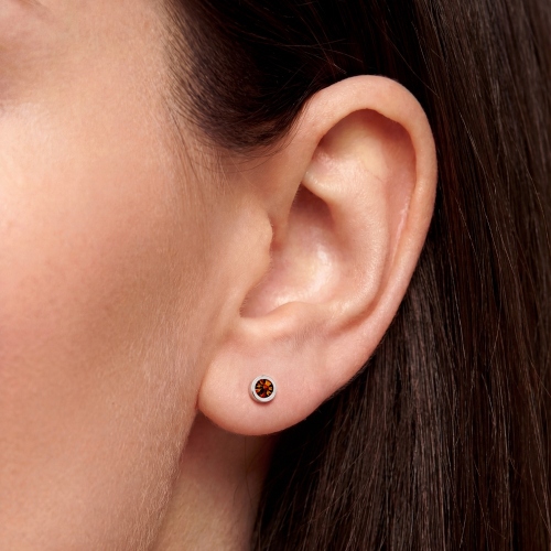 Пусеты Garnet 5х2.5 Fiore Luna SWE125 GA S