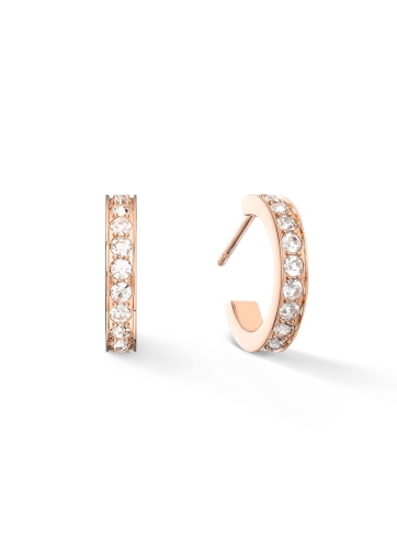 Фото Серьги Crystal-Rose Gold Coeur de Lion 0127/21-1822