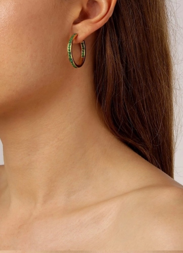 JUSTINA SG EMERALD GREEN серьги 430109