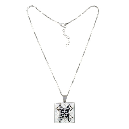 Фото Колье ENAMEL BLACK Art Deco Fiore Luna BP03194-1 BW/S