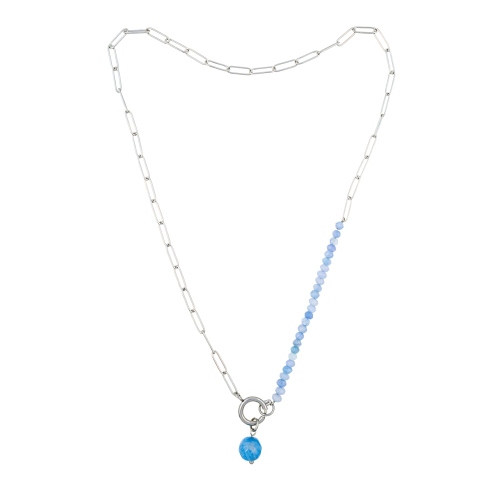 Фото Колье AGAT BLUE Art Deco Fiore Luna BP03181-2 BL/S