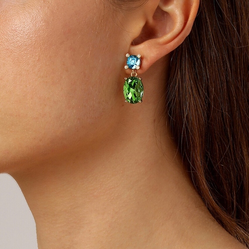 Серьги ANTONIA SG AQUA/GREEN