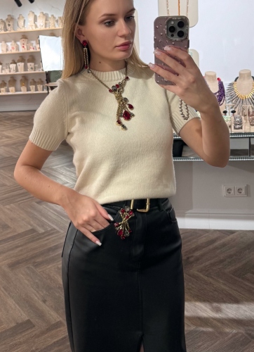 Фото Брошь "Хромосомы" Claudio Canzian CC00211106 red