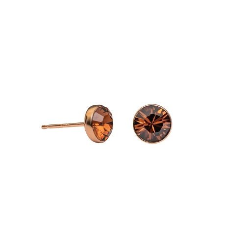 Фото Пусеты Smoked Topaz Kristal Fiore Luna SWE297 ST RG