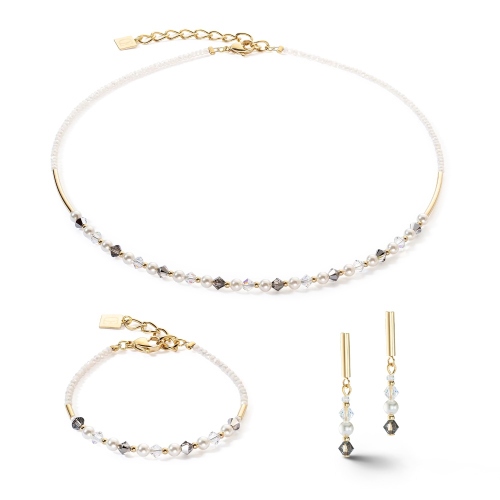 Фото Колье Princess Pearls grey-crystal Coeur de Lion 6022/10-1218