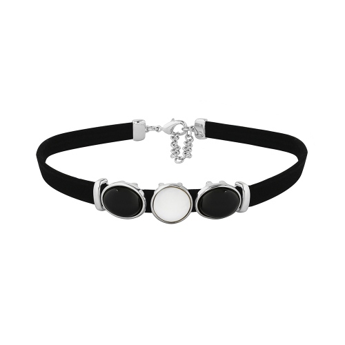 Фото Колье mother mosaic/black agate/tiger eye Possebon B0207.1.4.15 BW/S