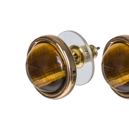 Фото Пусеты TIGER EYE Elegia Fiore Luna LE1110 BR/G