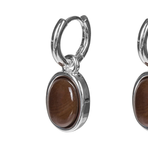 Фото Серьги COFFE AGATE Elegia Fiore Luna LE1201 BR/S
