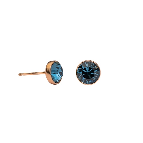 Фото Пусеты Denim Blue Kristal Fiore Luna SWE297 DB RG
